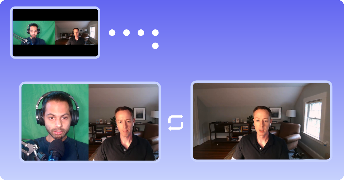 Example of multi-camera switching in a video podcast